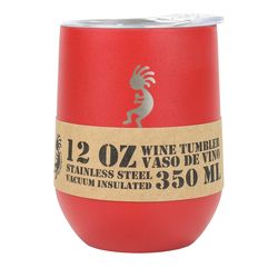 Aquapelli 12 oz Red BPA Free Vacuum Insulated Wine Tumbler