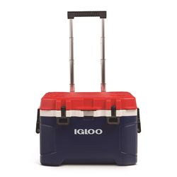 Trailmate Blue/Red/White 52 qt Roller Cooler