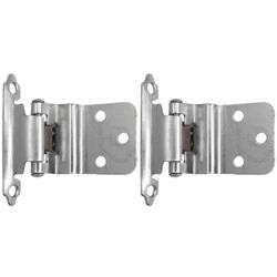 Laurey 1-1/2 in. W X 2-3/4 in. L Satin Chrome Silver Steel Self-Closing Hinge 2 pk