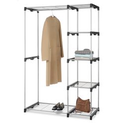 Whitmor 68 in. H X 45-13/32 in. W X 19-1/5 in. L Plastic/Steel Double Rod Standing Closet