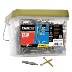 Power Pro No. 8 X 2-1/2 in. L Star Bronze Coarse Trim Screws