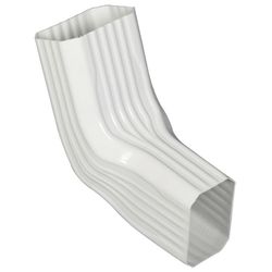 Amerimax 3 in. W X 4 in. L White Vinyl Downspout Elbow