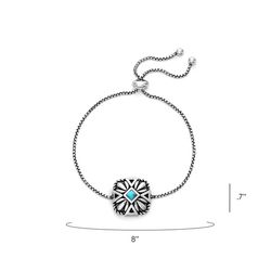 Montana Silversmiths Women's Desert Sage TQ Bolo Silver/Turquoise Bracelet One Size Fits Most