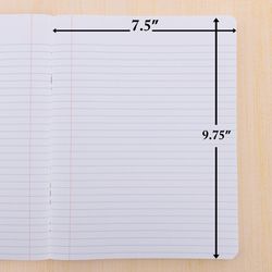 Bazic Products 9-3/4 in. W X 7-1/2 in. L College Ruled Stitched Black Premium Black Composition Book