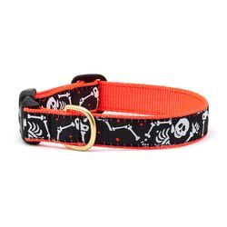 Up Country Black Bone Jangles Nylon Dog Collar Small