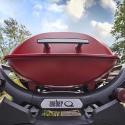 Weber Q 2800N+ 1500377 2 Burner Liquid Propane Grill Flame Red