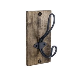 Spectrum 6.75 in. H X 3.5 in. L Aged Gray/ Industrial Gray Steel/Wood Wall Mount Single Hook