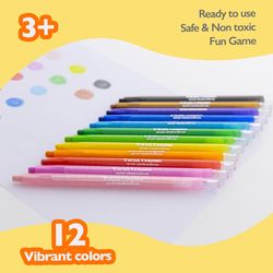 Bazic Products Assorted Color Twistable Crayons 12 pk