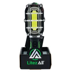 LitezAll 500 lm Black/Green LED Work Light AA Battery
