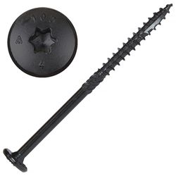 Screw Products, Inc. NOVA #16 in. X 4.5 in. L Star Black Steel Lag Screw 50 pk