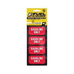 Fuel Stickers 1 in. H X 2 in. W Rectangle Red Fuel Sticker Label 4 pk