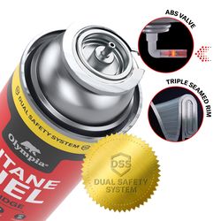 Olympia Red Butane Fuel 7.8 in. H X 2.7 in. W X 2.7 in. L 8 oz 1 pk