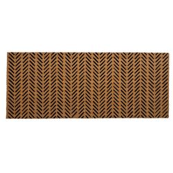 Entryways 60 in. W X 24 in. L Black/Natural Fishbone Coir Door Mat
