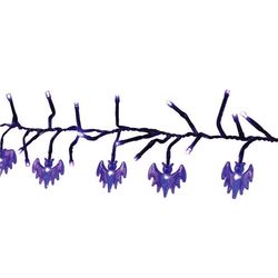 Celebrations Halloween Purple 120 ct 9 ft. LED Prelit Bat Lights