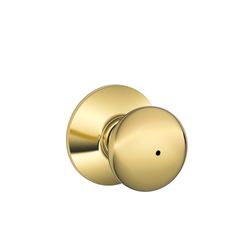Schlage Plymouth Bright Brass Bed and Bath Knob