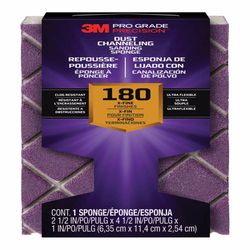 3M Pro Grade Precision 4-1/2 in. L X 2-1/2 in. W X 1 in. 180 Grit Fine Dust Channeling Sanding Spong