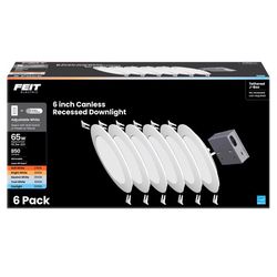 Feit LED Retrofits White 7.1 in. W LED Canless Recessed Downlight 13 W