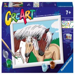 Ravensburger CreArt Mother and Foal Paint By Number Set Multicolored 13 pc