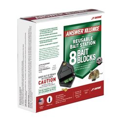 JT Eaton Answer Toxic Bitrex Bait Station and Bait Blocks For Mice 4 oz 1 pk