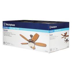 Westinghouse Tulsa 52 in. Brushed Bronze Brown CFL Indoor Ceiling Fan