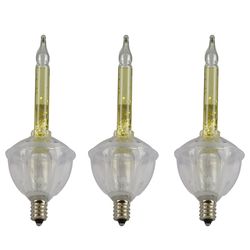 Holiday Bright Lights Incandescent C7 Gold 3 ct Replacement Christmas Light Bulbs