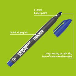 Tracer 6 in. L Permanent Marker Blue 1 pc