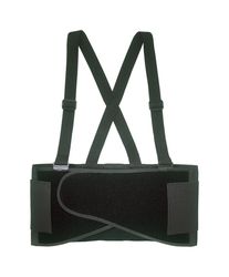 CLC 38 in to 47 in. Elastic Support Belt with Suspenders Back Support Belt Black L 1 pc