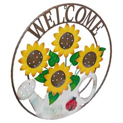 Alpine Multicolored Iron 30 in. H Wall Hanging Decor