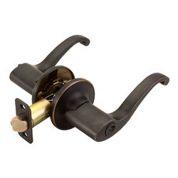 Design House Scroll Oil Rubbed Bronze Entry Lever 1-3/4 in.