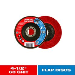 Diablo Steel Demon 4-1/2 in. D X 7/8 in. Zirconia Flap Disc 60 Grit 1 pk