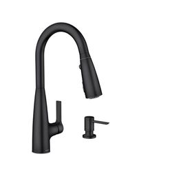 Moen Haelyn One Handle Matte Black Pull-Down Kitchen Faucet
