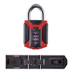 Squire Black Stainless Steel 2 in. L Hasp and Padlock 2 pk