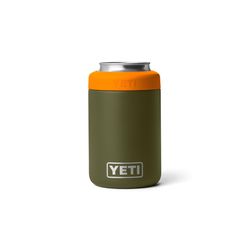 YETI Rambler 12 oz. King Crab Orange/Olive BPA Free Colster Can Insulator