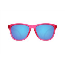 goodr OG - Flamingos on a Booze Cruise Sunglasses Unisex Pink Frame Blue Lens Polarized