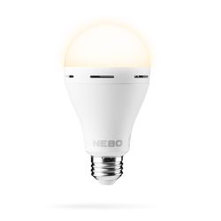 NEBO A21 E26 (Medium) Battery Backup LED Bulb Soft White 60 Watt Equivalence 2 pk