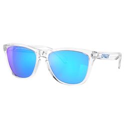 Oakley Frogskins Sunglasses Unisex Clear Frame Blue Lens