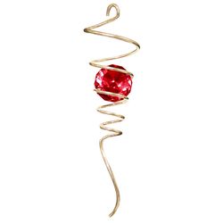 Spinfinity Designs Multi-color Stainless Steel 11 in. Gold Red Tail Outdoor Spinner