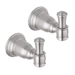 OakBrook Collection Brushed Nickel Silver Double Robe Hook