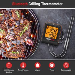 TempPro LCD Bluetooth Enabled Grill/Meat Thermometer