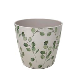 Bamboo Blooms 7 in. D Bamboo Green Leaves Flower Pot Green