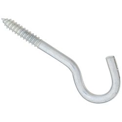National Hardware Large Zinc-Plated Silver Steel 4-1/2 in. L Screw Hook 125 lb 1 pk