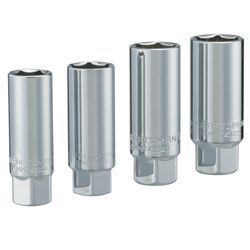 Craftsman 3/8 in. drive S Metric and SAE 6 Point Standard Spark Plug Socket Set 4 pc