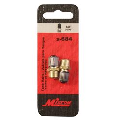 Milton Brass/Plastic Tank Valve 1/8 in. MPT 2 pc