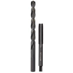 Milwaukee Metric M8X1.25 mm Straight Flute Plug Tap & H Drill Bit