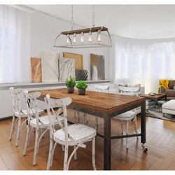 Westinghouse Oak Lane Barnwood Gray 5 lights Chandelier