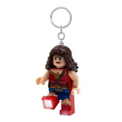 LEGO DC Plastic Blue/Red DC Wonder Woman Keychain w/LED Light