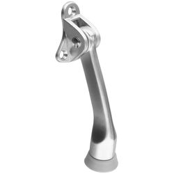 National Hardware Zinc w/Rubber Tip Satin Chrome Silver Kick-Down Door Holder Mounts to door .75 in.