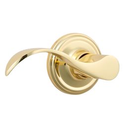 Ace Wave Polished Brass Passage Lever