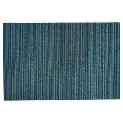 Chilewich 24 in. W X 36 in. L Aqua Stripe PVC Vinyl Utility Mat