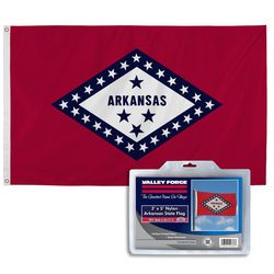 Valley Forge Arkansas State Flag 0 in. H X 3 ft. W X 5 ft. L